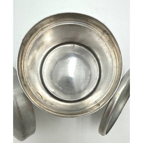 Vintage Aluminum Grease Drip Container With Red Knob Lid & Strainer Insert - Picture 7 of 9